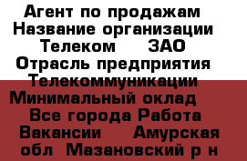 Агент по продажам › Название организации ­ Телеком 21, ЗАО › Отрасль предприятия ­ Телекоммуникации › Минимальный оклад ­ 1 - Все города Работа » Вакансии   . Амурская обл.,Мазановский р-н